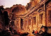 Hubert Robert Dimensions and material of painting painting